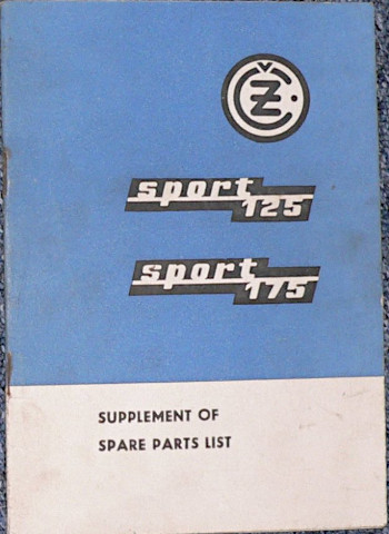 CZ Supplement of spare parts manual
