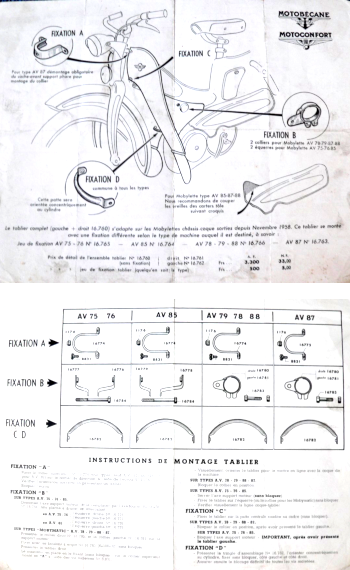 Motobecane Legshield leaflet