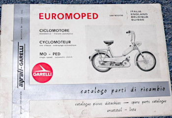 Genuine Garelli Euromoped illustrated spare parts catalogue