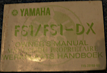 Genuine Yamaha FS1/FS1-DX illustrated owners manual