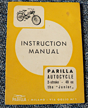 Parilla illustrated instruction manual