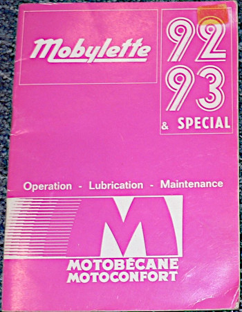 Mobylette AV92 & SP93 manual