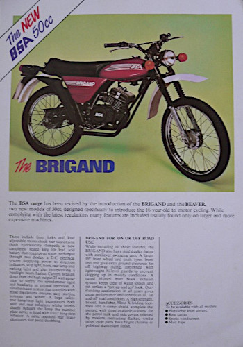 Original BSA Brigand Beaver leaflet