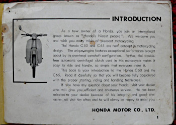 Honda Instruction Manual