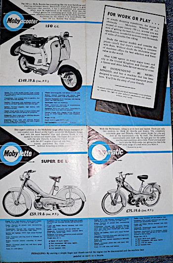 Mobylette sales leaflet