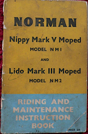Norman Nippy Mk5 NM1 / Lido Mk3 NM2 Riding and maintenance instruction book