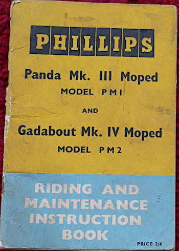 Original Phillips Panda Mk3 / Gadabout Mk4 Riding and maintenance instruction book