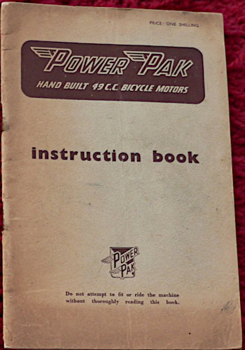 Original Power Pak Instruction book