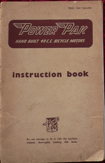 Original Power Pak Instruction book