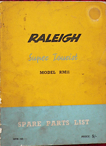 Raleigh RM11 Illustrated spare parts list