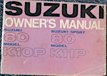 Suzuki K10P/K11P owners manual