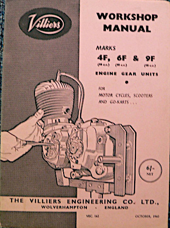 Villiers Workshop Manual 4F, 6F, 9F engines